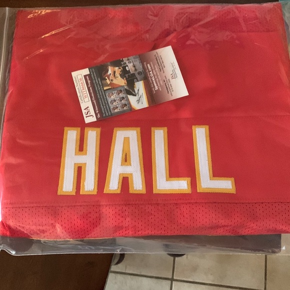 Dante Hall authenticated autographed Kansas City Chiefs Jersey - Picture 2 of 5